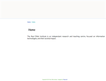 Tablet Screenshot of otlet-institute.org